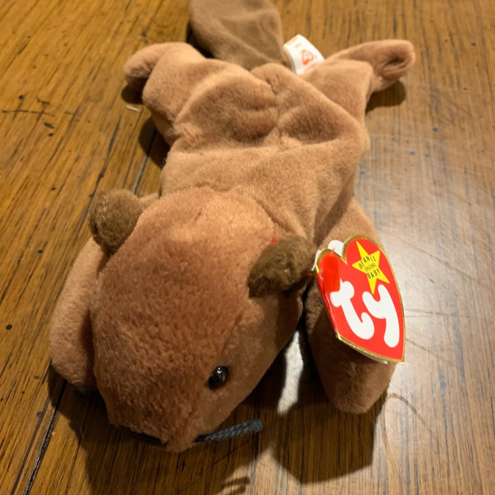 Rare beanie baby “ BUCKY THE BEAVER”